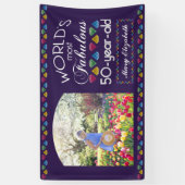 50誕生日最も素晴らしい宝石あなたの写真 横断幕 (縦)