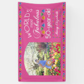 50誕生日最も素晴らしい宝石あなたの写真 横断幕 (縦)