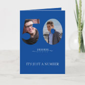 50誕生日様式化写真テンプレートカード カード (正面)