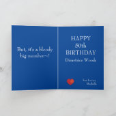 50誕生日様式化写真テンプレートカード カード (内部)