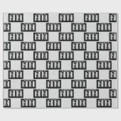 50誕生日用の黒い走行距離 ラッピングペーパー (フラット)