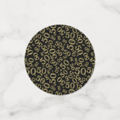 50誕生日番クール号パターン金ゴールドと黒 コンフェッティ (スモール正面)