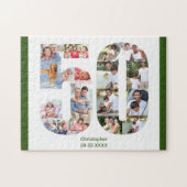 50誕生日番号50フォトコラージュ17写真 ジグソーパズル (横)