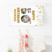 50誕生日番号50フォトコラージュ8写真 横断幕 (インサイチュ)