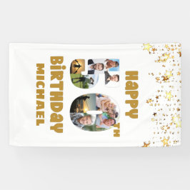 50誕生日番号50フォトコラージュ8写真 横断幕