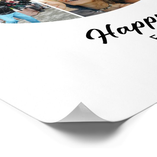 50誕生日番号50写真コラージュ記念日 ポスター (角)