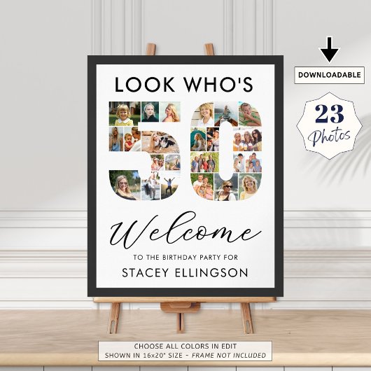 50誕生日番号50 23 Photos Look Who's 50 ポスター