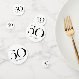 50誕生日白黒紙吹雪 コンフェッティ