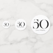 50誕生日白黒紙吹雪 コンフェッティ (正面)