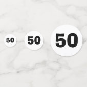 50誕生日白黒紙吹雪 コンフェッティ (正面)