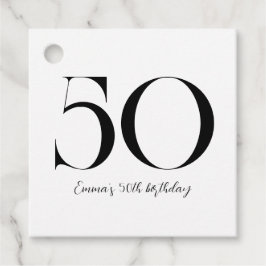 50誕生日白黒 フェイバータグ