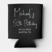 50誕生日白黒Instagram写真 缶クーラー (正面)