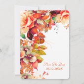 50誕生日秋オータムガーデンフローラ 招待状 (裏面)