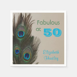 50誕生日紙ナプキンス スタンダードカクテルナプキン