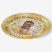 50誕生日紙プレートパーソナライズされた、50 ペーパープレート (アングル)