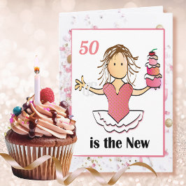 50誕生日素晴らおもしろいしい女性マンガ カード