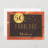 50誕生日素晴らしいトマトレッド ポストカード (正面/裏面)