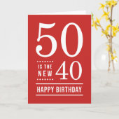 50誕生日編集可能カラー50が新しい40 カード (黄色い花)