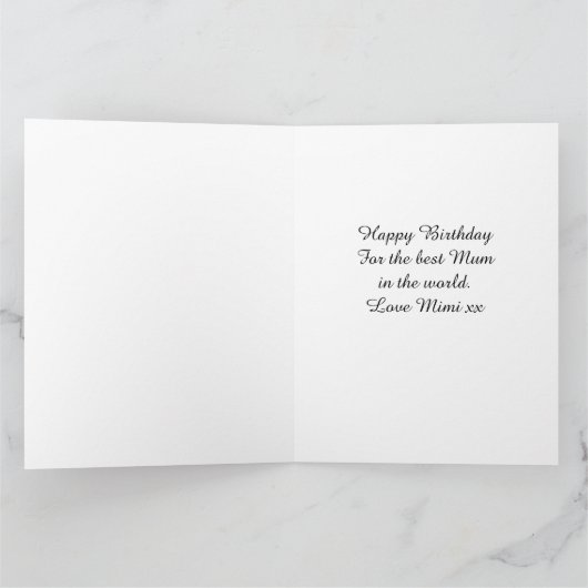 50誕生日自分の写真を作成数々のカスタムする カード (内部)