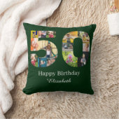 50誕生日自分の写真を作成数々のカスタムする クッション (ブランケット)