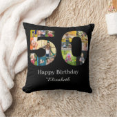 50誕生日自分の写真を作成数々のカスタムする クッション (ブランケット)