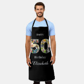 50誕生日自分の写真を作数々の成 エプロン (着用した状態)