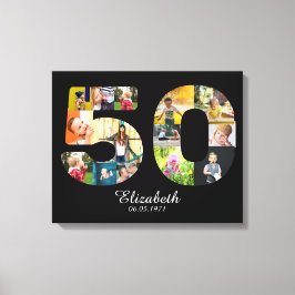 50誕生日自分の写真を作数々の成 キャンバスプリント