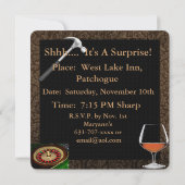 50誕生日葉巻、トランプのポーカー、ブランディ招待状 招待状 (裏面)