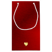 50誕生日赤と金ゴールドお願い スモールペーパーバッグ (裏面)