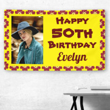 50誕生日赤花写真