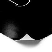 50誕生日金ゴールドブラックウェルカム ポスター (コーナー)