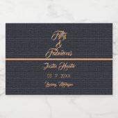 50誕生日金ゴールド名ミニリカールラベル リキュールボトルラベル (シングルラベル)