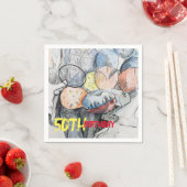 50誕生日風船 スタンダードカクテルナプキン (インサイチュ)