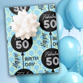 50誕生日風船 ラッピングペーパーシート
