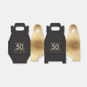 50誕生日黒番金ゴールドエレガントシンプルモダン フェイバーボックス (折り畳みなし)