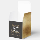 50誕生日黒番金ゴールドエレガントシンプルモダン フェイバーボックス (オープン)
