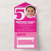 50誕生日0 オールインワン招待状 (内側)