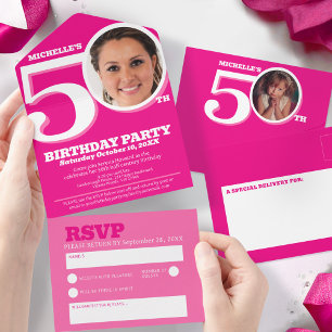 50誕生日0 オールインワン招待状