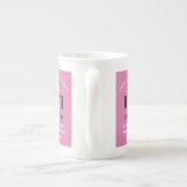 50誕生日1971ピンクブラック彼女のためパーソナライズされた ボーンチャイナマグカップ (裏面)