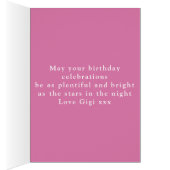 50誕生日1971ピンク白パーソナライズされた (内側 (右))