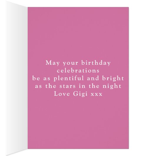 50誕生日1971ピンク白パーソナライズされた (内側 (右))