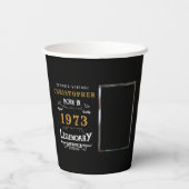 50誕生日1973生まれ写真テンプレート凡例 紙コップ (裏面)