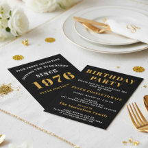 50誕生日1974ブラック金ゴールドパーソナライズされたのために