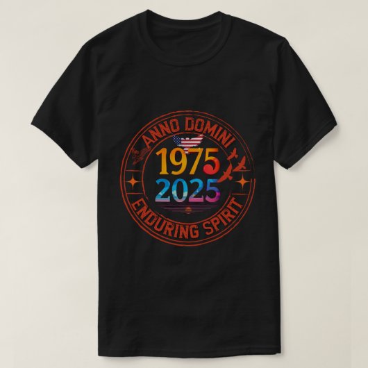 50誕生日2025 - 祝の1975, 50年 Tシャツ (デザイン正面)