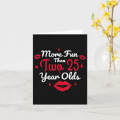 50誕生日25歳以上のおもしろいおもしろい カード (黄色い花)