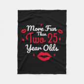 50誕生日25歳以上のおもしろいおもしろい フリースブランケット (正面)