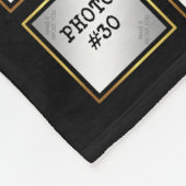 50誕生日34フォトコラージュ、金ゴールドフレーム フリースブランケット (角)