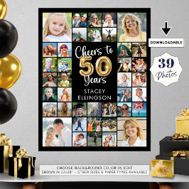 50誕生日39フォトコラージュ応援から数年 ポスター