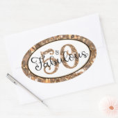 50誕生日50と素晴らしいエレガントパーティー 楕円形シール (封筒)