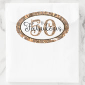 50誕生日50と素晴らしいエレガントパーティー 楕円形シール (バッグ)